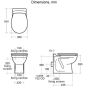 Ideal Standard alto Toilet Seat And Cover Standard Close E759001 WHITE